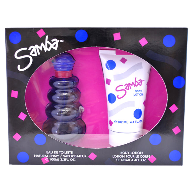 Samba by Perfumers Workshop for Women - 2 Pc Gift Set 3.3oz EDT Spray, 4.4oz Body Lotion