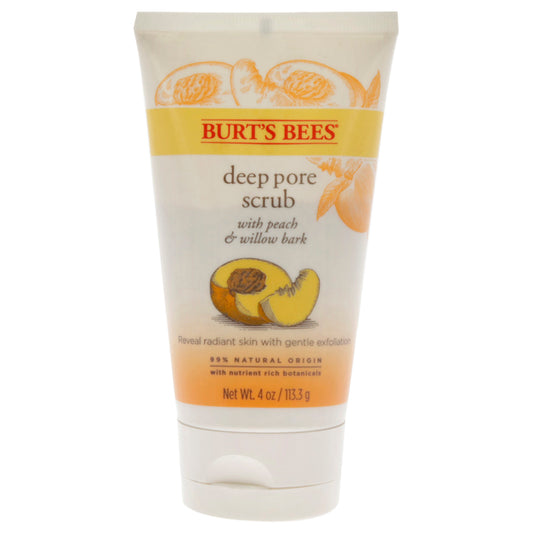 Peach & Willow Bark Deep Pore Scrub by Burts Bees for Women - 4 oz Scrub