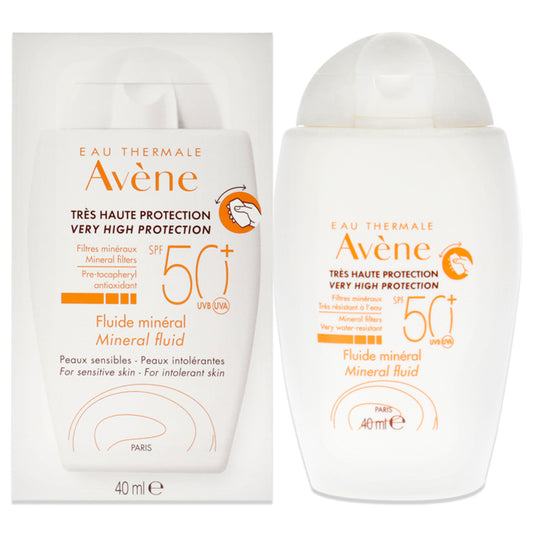 Mineral Fluid SPF 50 by Avene for Women - 1.3 oz Sunscreen