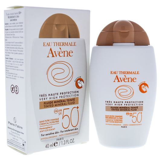 Tinted Mineral Fluid SPF 50 by Avene for Women - 1.3 oz Sunscreen
