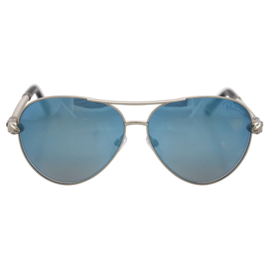 Roberto Cavalli RC976S Syrma 16X - Shiny Palladium-Blue Mirror by Roberto Cavalli for Women - 61-12-135 mm Sunglasses