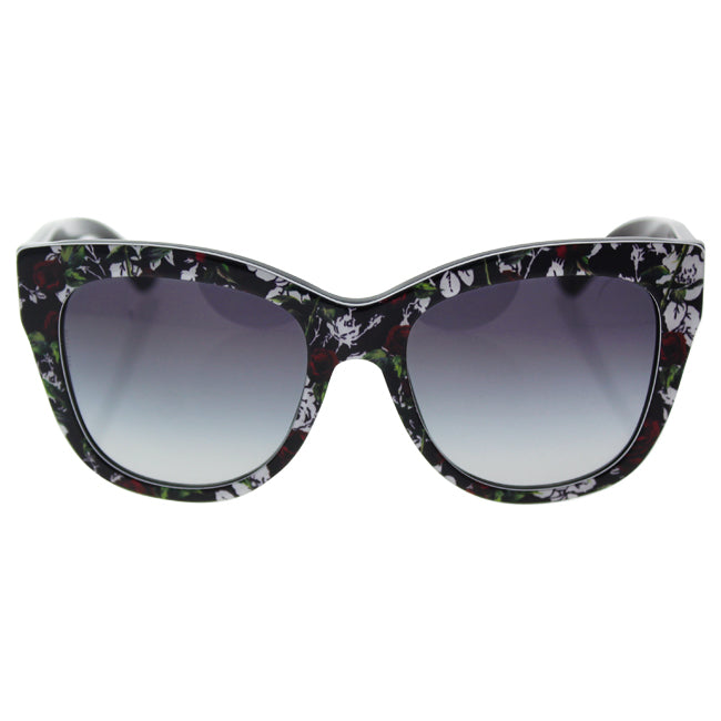 Dolce and Gabbana DG 4270 3019-8G - Top Print Rose-Black-Grey Gradient by Dolce and Gabbana for Women - 55-19-140 mm Sunglasses