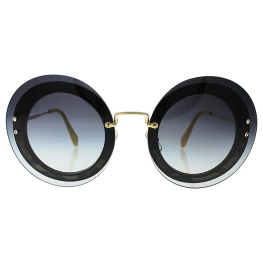 Miu Miu MU 10R U6E-5D1 - Black-Fabric Leopard-Grey Gradient by Miu Miu for Women - 64-17-140 mm Sunglasses