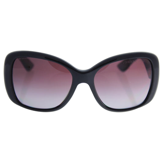 Prada SPR 32P 1AB-2A0 - Black- Gradient Violet Polarized by Prada for Women - 57-17-140 mm Sunglasses