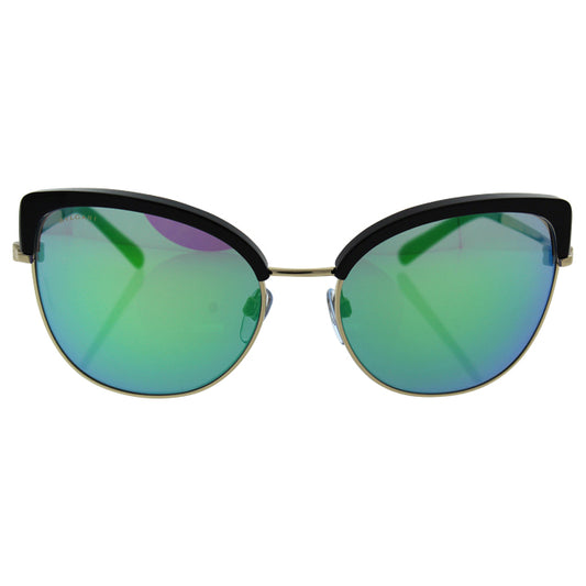 Bvlgari BV6082 278-3R - Pale Gold-Black-Grey Mirror Green by Bvlgari for Women - 58-18-135 mm Sunglasses
