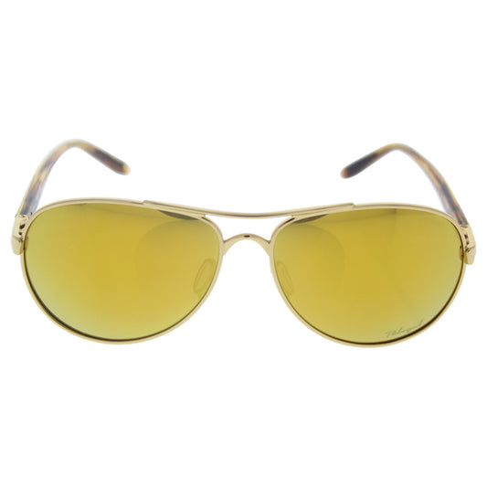 Oakley Tie Breaker OO4108-13 - Gold-24K Iridium Polarized by Oakley for Women - 56-13-135 mm Sunglasses