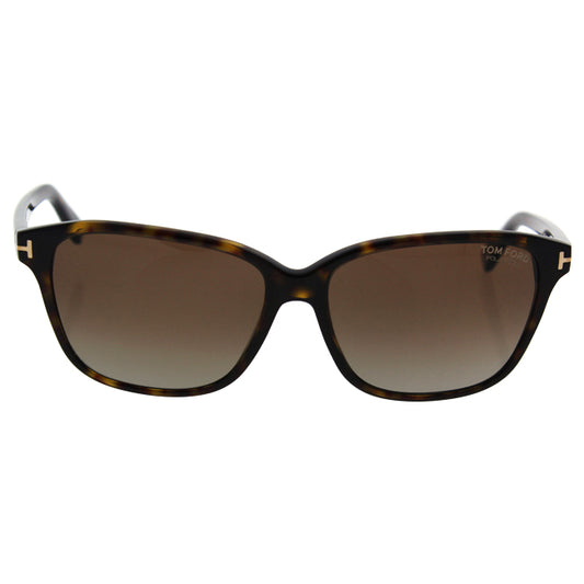 Tom Ford TF432 52H Dana - Dark Havana-Brown Polarized by Tom Ford for Women - 59-15-140 mm Sunglasses
