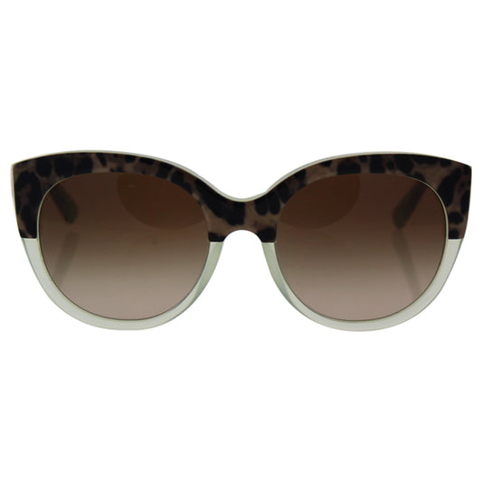 Dolce and Gabbana DG 4259 2950-13 - Top Animalier On Lime- Brown Gradient by Dolce and Gabbana for Women - 54-20-140 mm Sunglasses