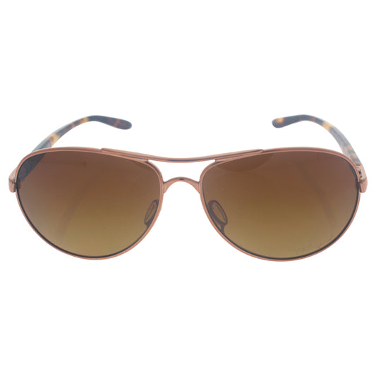 Oakley Feedback OO4079-14 - Rose Gold-Brown Gradient Polarized by Oakley for Women - 59-13-135 mm Sunglasses