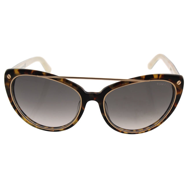 Tom Ford FT0384 Edita 56B - Havana-Smoke Gradient by Tom Ford for Women - 58-18-140 mm Sunglasses