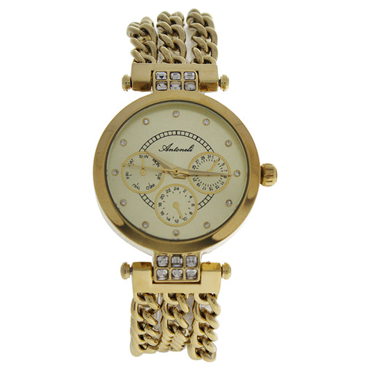 AL0704-03 Gold Stainless Steel Bracelet Watch by Antoneli for Women - 1 Pc Watch
