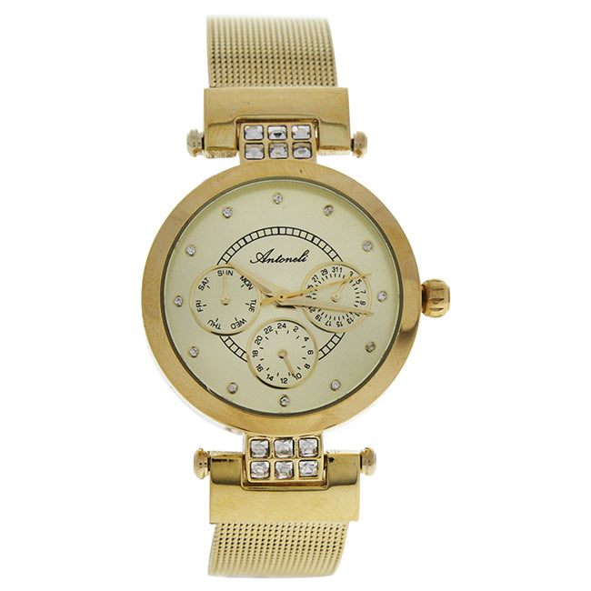 AL0704-06 Gold Stainless Steel Bracelet Watch by Antoneli for Women - 1 Pc Watch