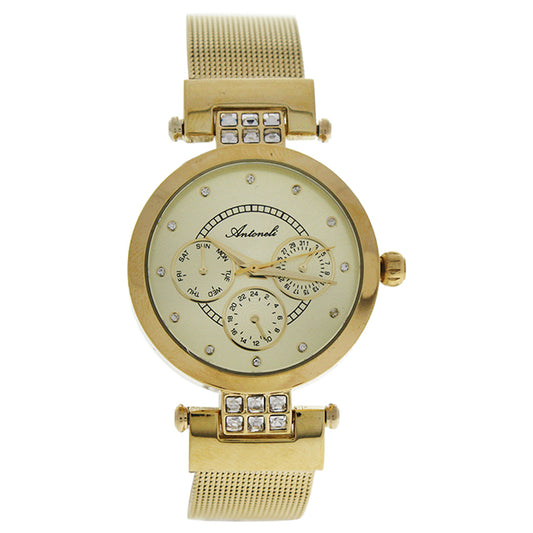 AL0704-06 Gold Stainless Steel Bracelet Watch by Antoneli for Women - 1 Pc Watch
