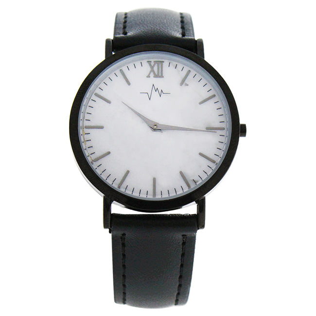 AO-180 Hygge - Marble Dial/Black Leather Strap Watch by Andreas Osten for Women - 1 Pc Watch
