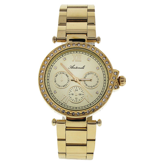 AL0519-01 Gold Stainless Steel Bracelet Watch by Antoneli for Women - 1 Pc Watch
