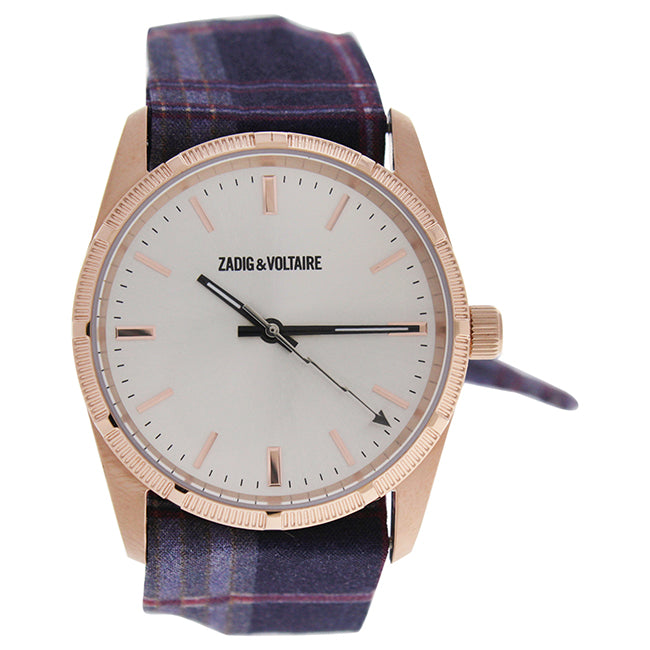 ZVF203 Rose Gold/Purple Multicolor Cloth Bracelet Watch by Zadig & Voltaire for Women - 1 Pc Watch