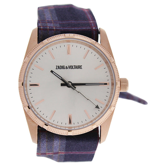 ZVF203 Rose Gold/Purple Multicolor Cloth Bracelet Watch by Zadig & Voltaire for Women - 1 Pc Watch